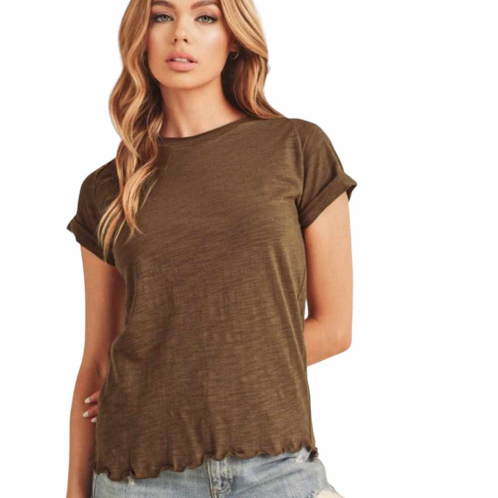 Gwen Baby Tee (2 Colors) - 260 Broadway Boutique