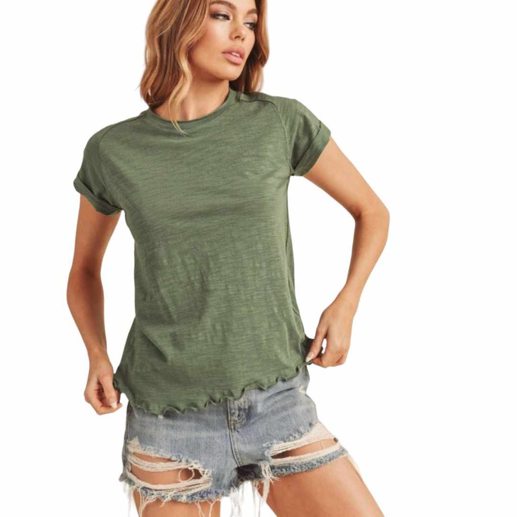 Gwen Baby Tee (2 Colors) - 260 Broadway Boutique