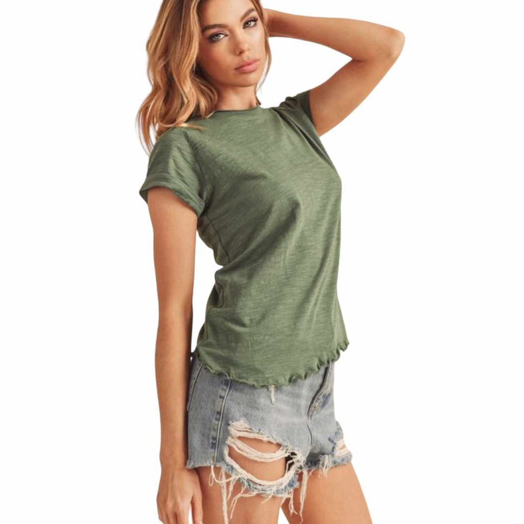 Gwen Baby Tee (2 Colors) - 260 Broadway Boutique