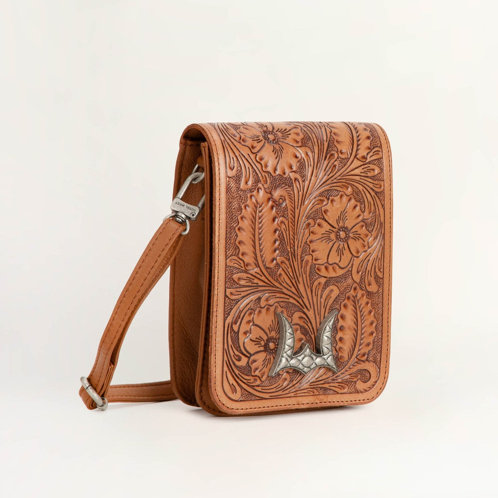 Hand Tooled Mini Dover Crossbody - 260 Broadway Boutique