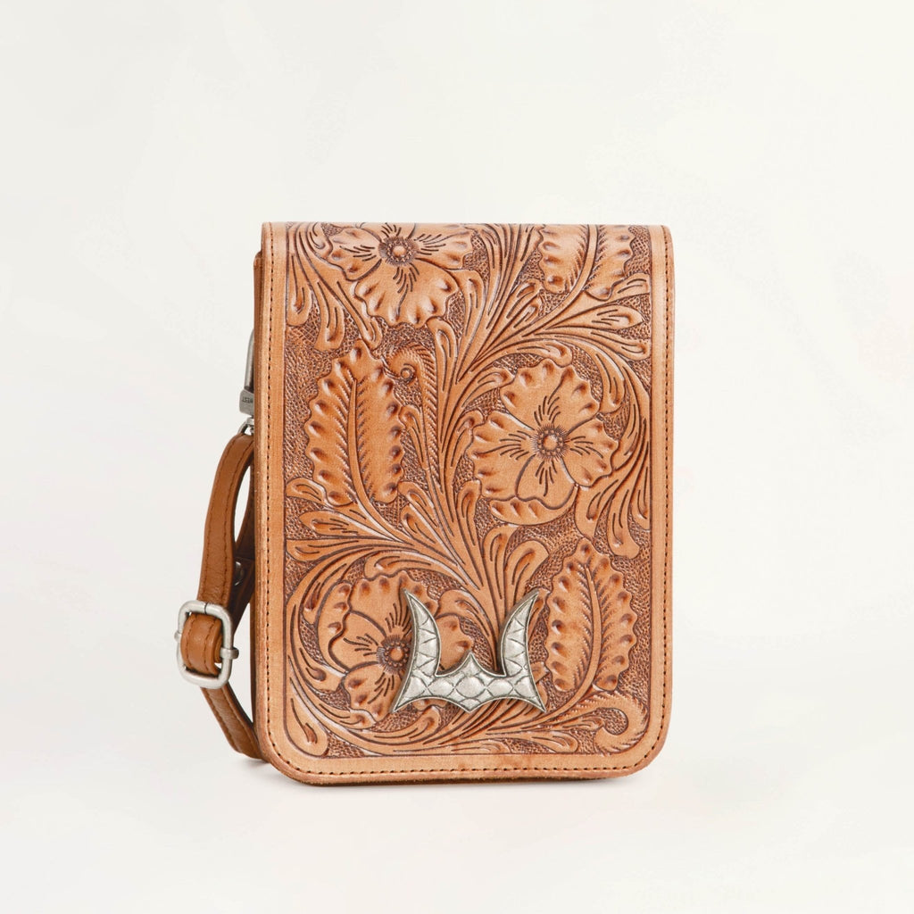 Hand Tooled Mini Dover Crossbody - 260 Broadway Boutique