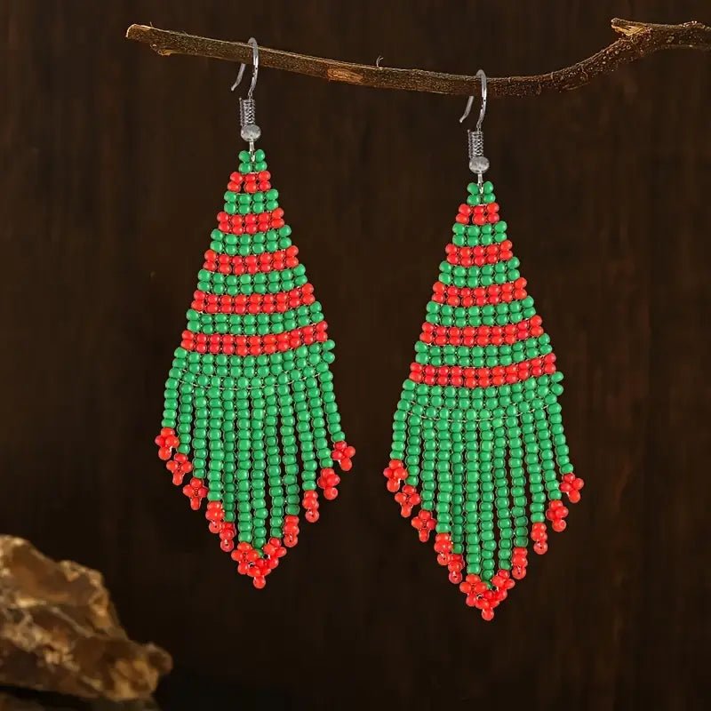 Handcrafted Beaded Dangle Earrings - 260 Broadway Boutique