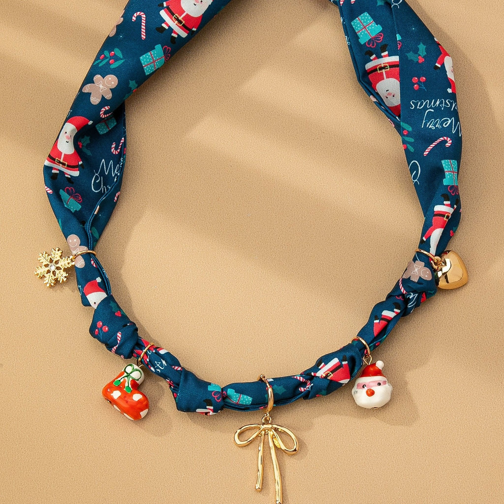 Handmade Scarf Necklace - Christmas Themes - 260 Broadway Boutique