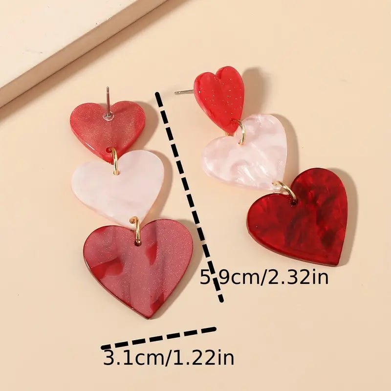 Heart Shaped Earrings (3 Styles) - 260 Broadway Boutique