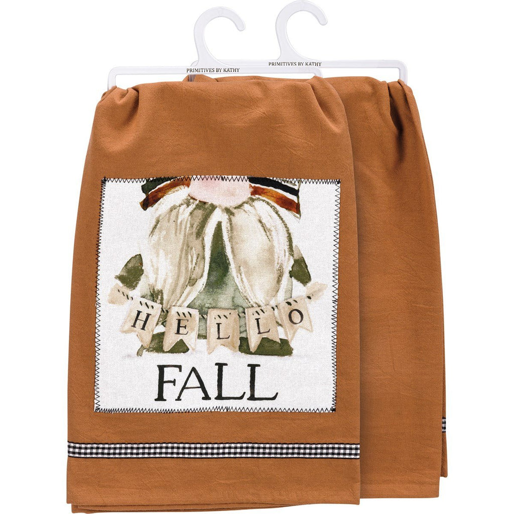 Hello Fall Gnome Kitchen Towel - 260 Broadway Boutique