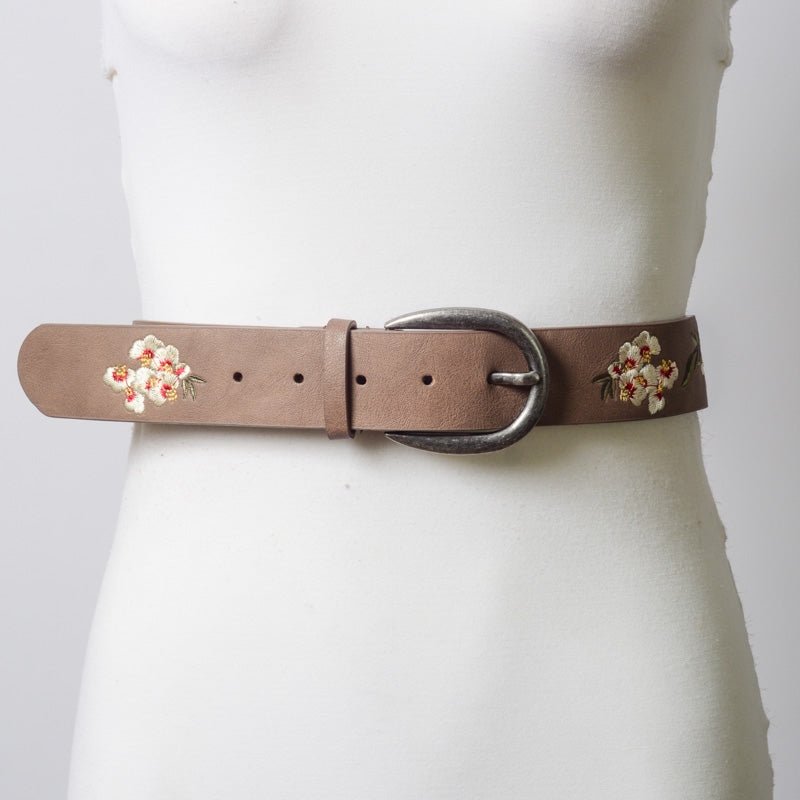 Hibiscus Embroidered Bohemian Belt - 260 Broadway Boutique