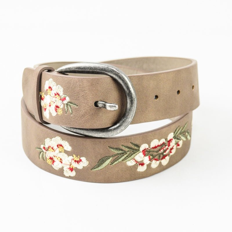 Hibiscus Embroidered Bohemian Belt - 260 Broadway Boutique