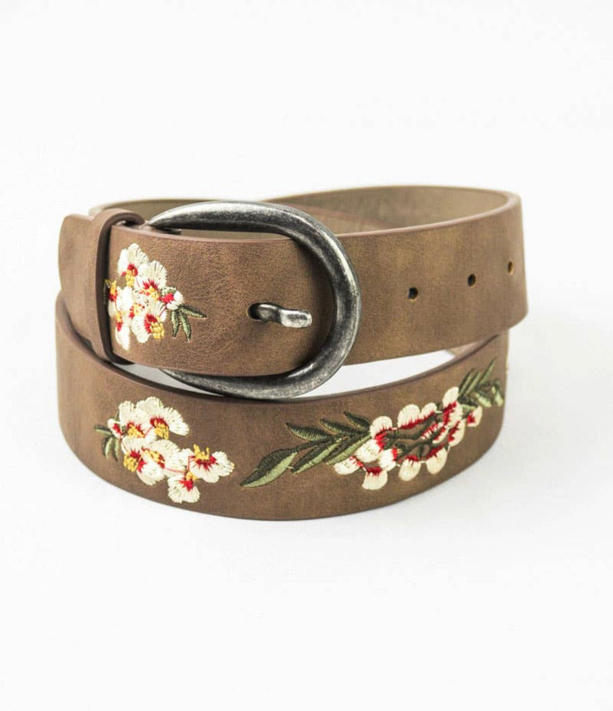 Hibiscus Embroidered Bohemian Belt - 260 Broadway Boutique