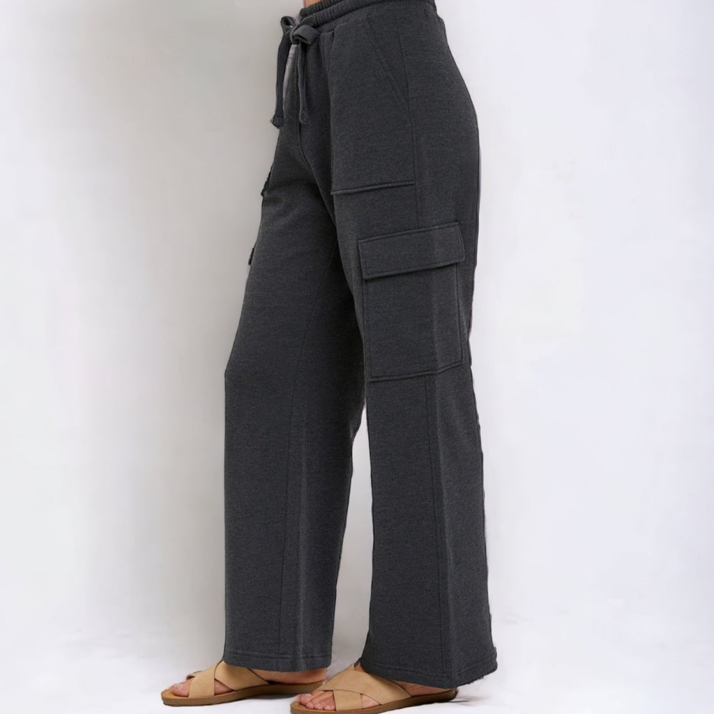 High Rise Side Pocket Relaxed Jogger Pants (3 Colors) - 260 Broadway Boutique