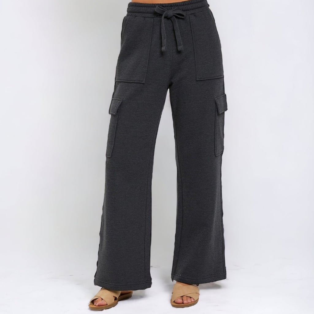 High Rise Side Pocket Relaxed Jogger Pants (3 Colors) - 260 Broadway Boutique