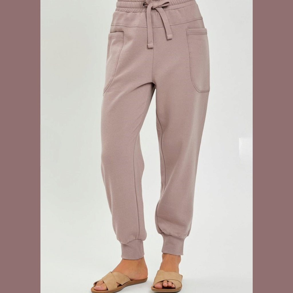 High Rise Side Pocket Relaxed Jogger Pants - 260 Broadway Boutique