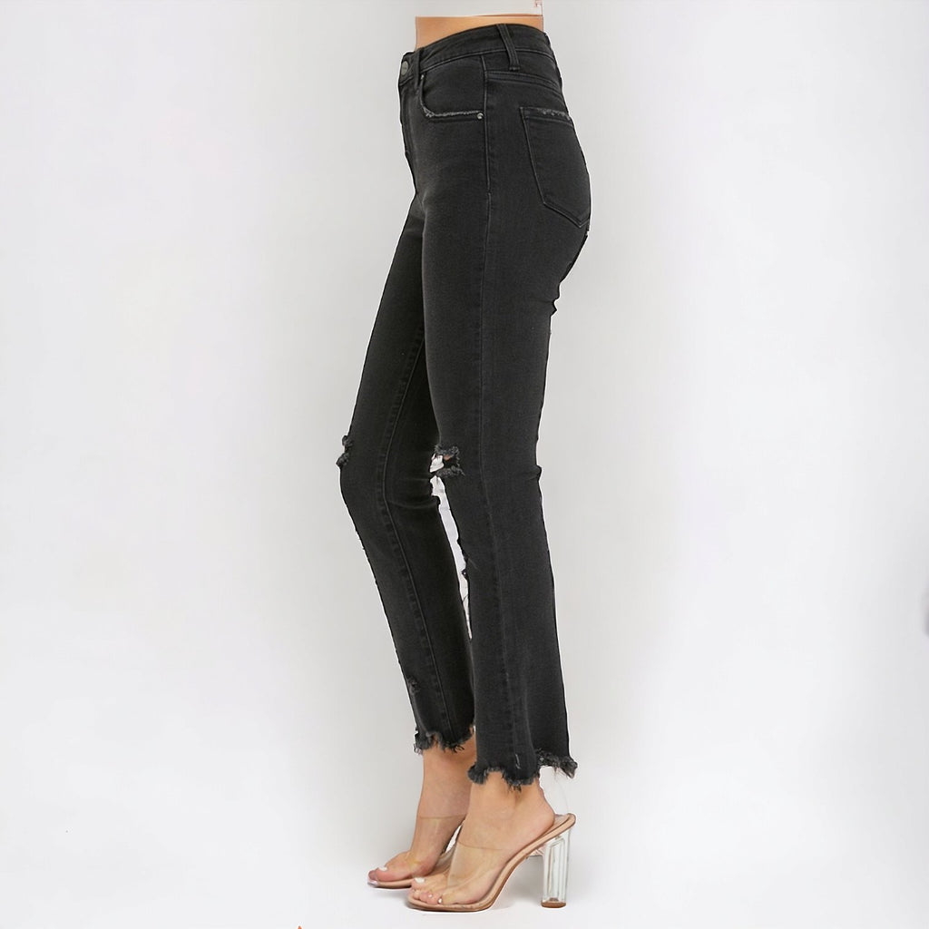 High Rise Straight Leg Jeans - 260 Broadway Boutique