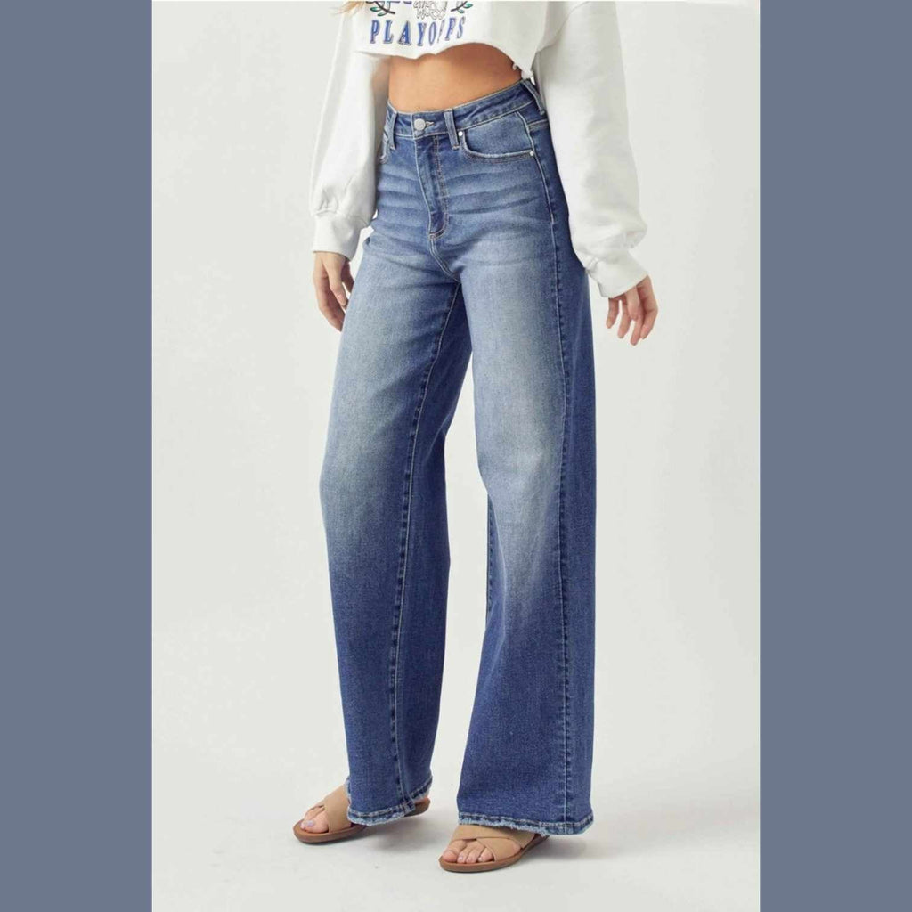 High Rise Wide Leg Jeans - 260 Broadway Boutique