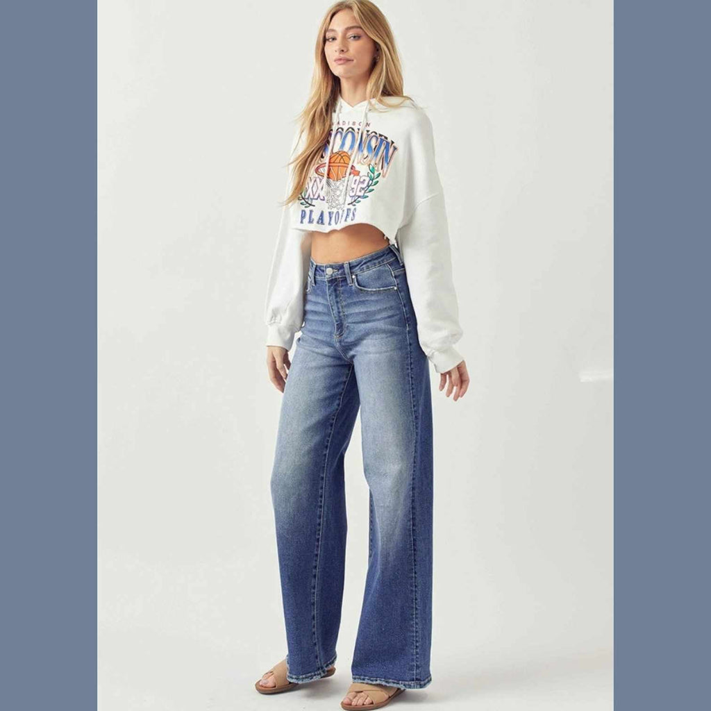 High Rise Wide Leg Jeans - 260 Broadway Boutique