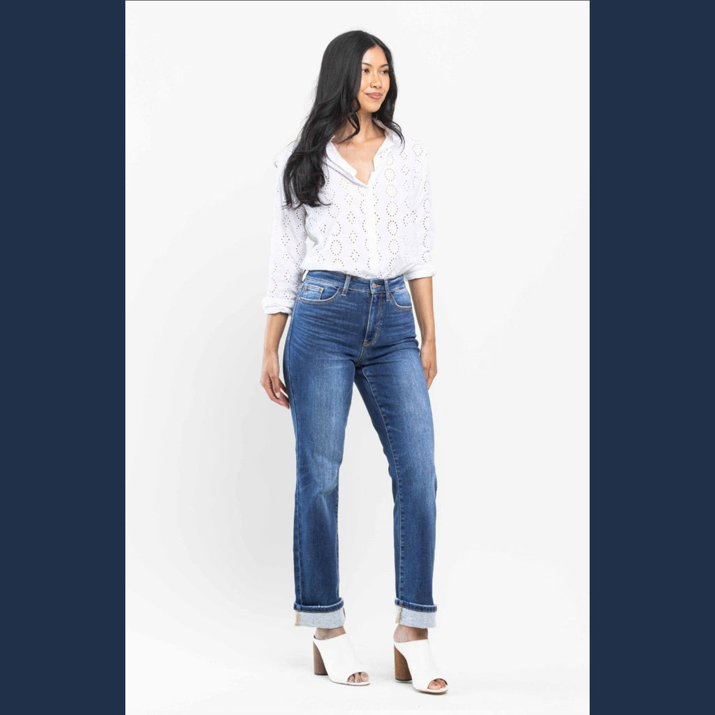 High Waist Thermal Denim - 260 Broadway Boutique