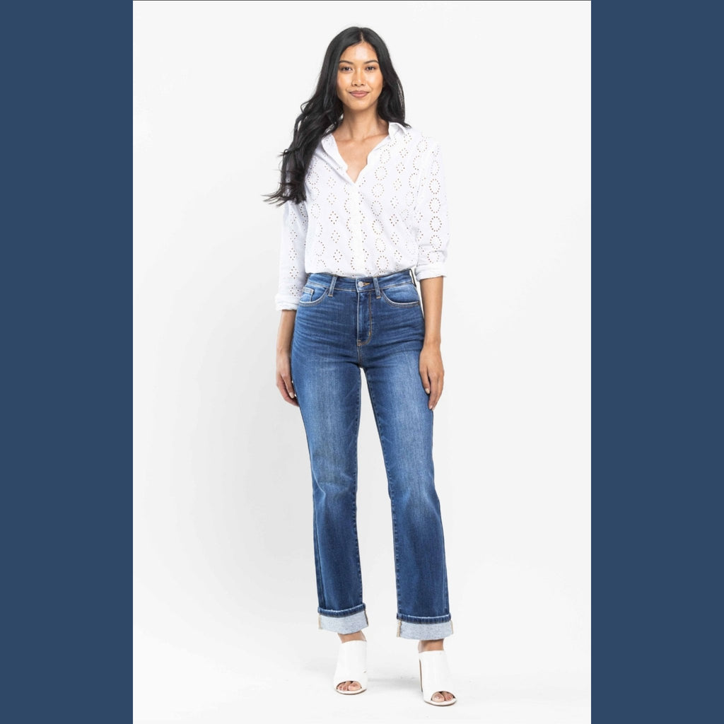 High Waist Thermal Denim - 260 Broadway Boutique