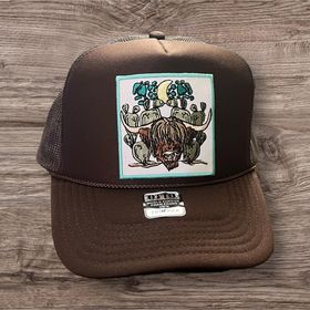 Highland Cow Patch Hat - 260 Broadway Boutique