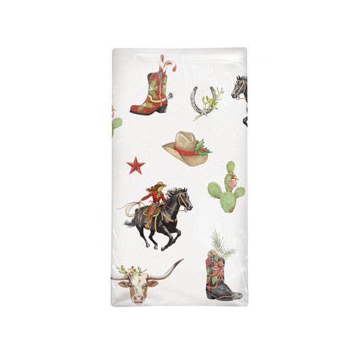 Holiday Western Scatter Bagged Towel - 260 Broadway Boutique