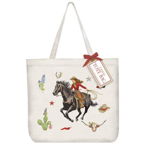 Holiday Western Scatter Tote Bag - 260 Broadway Boutique