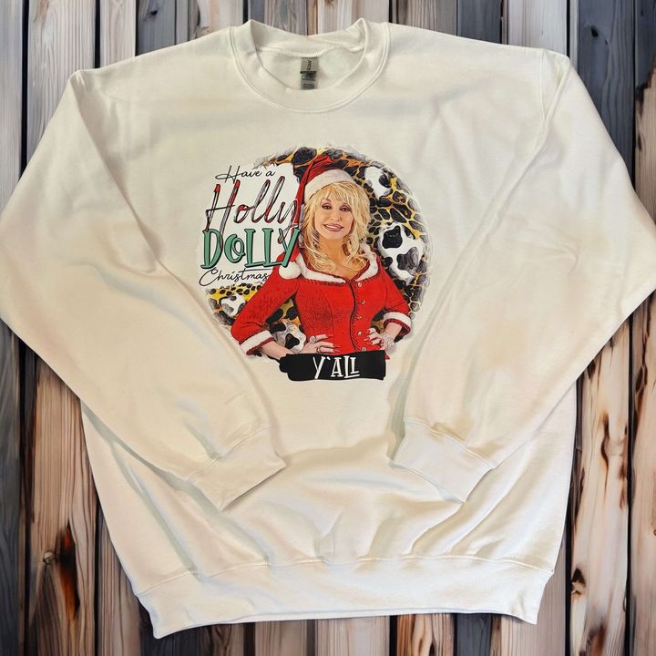 Holly Dolly Christmas Crewneck - 260 Broadway Boutique