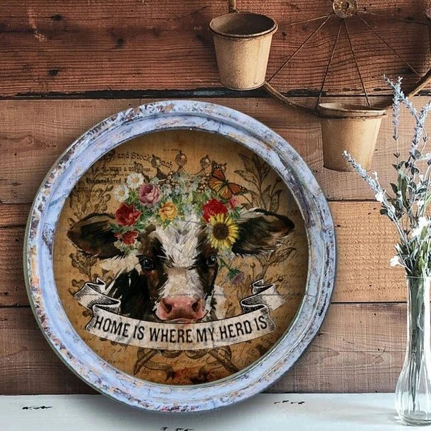 "Home Is Where My Herd Is" - Circle Artwork - 260 Broadway Boutique