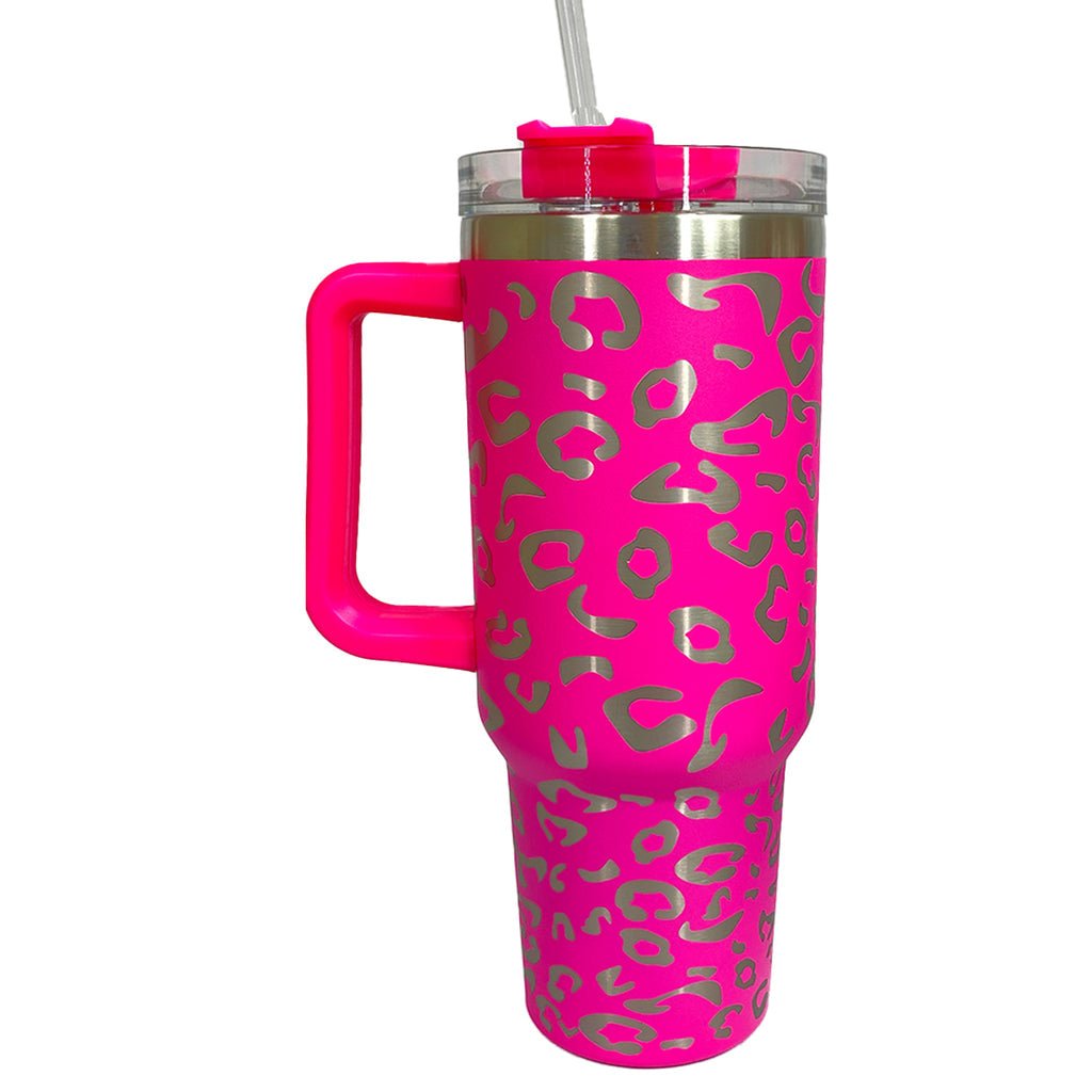 Hot Pink Leoard Tumbler - 260 Broadway Boutique