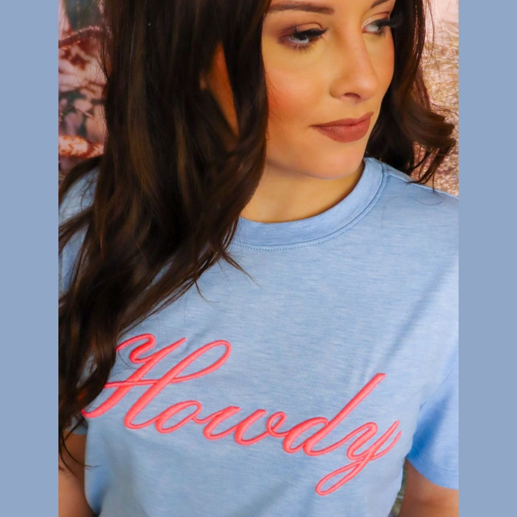 Howdy! Super Soft Embroidered Tee CURVY GIRLS!! - 260 Broadway Boutique