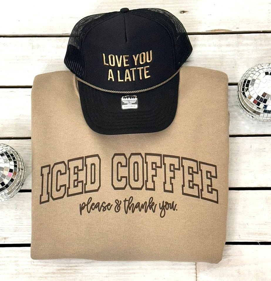 Iced Coffee Puff Sweatshirt - 260 Broadway Boutique