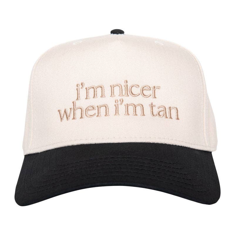 I'm Nicer When I'm Tan Two - Toned Vintage Hats (2 Colors) - 260 Broadway Boutique