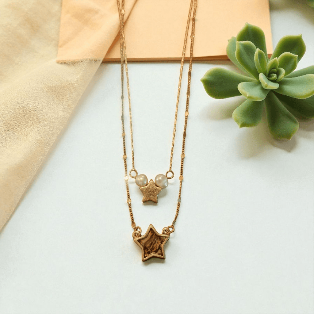 Influence Double Strand Star Necklaces - 260 Broadway Boutique