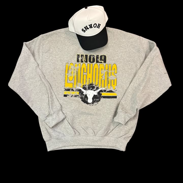 Inola Longhorns Distressed Sweatshirt - 260 Broadway Boutique