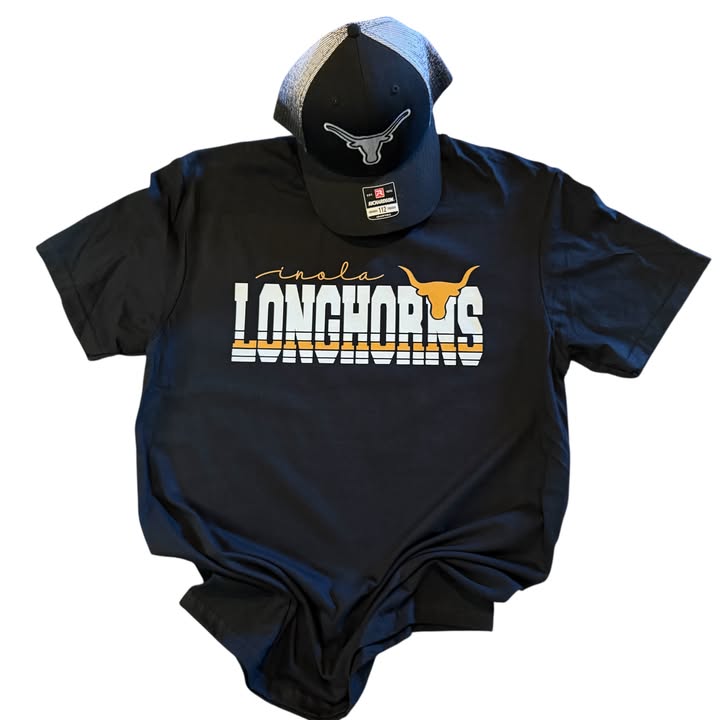 Inola Longhorns Stripe ADULT - 260 Broadway Boutique
