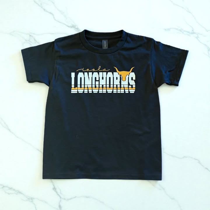 Inola Longhorns Stripe YOUTH - 260 Broadway Boutique