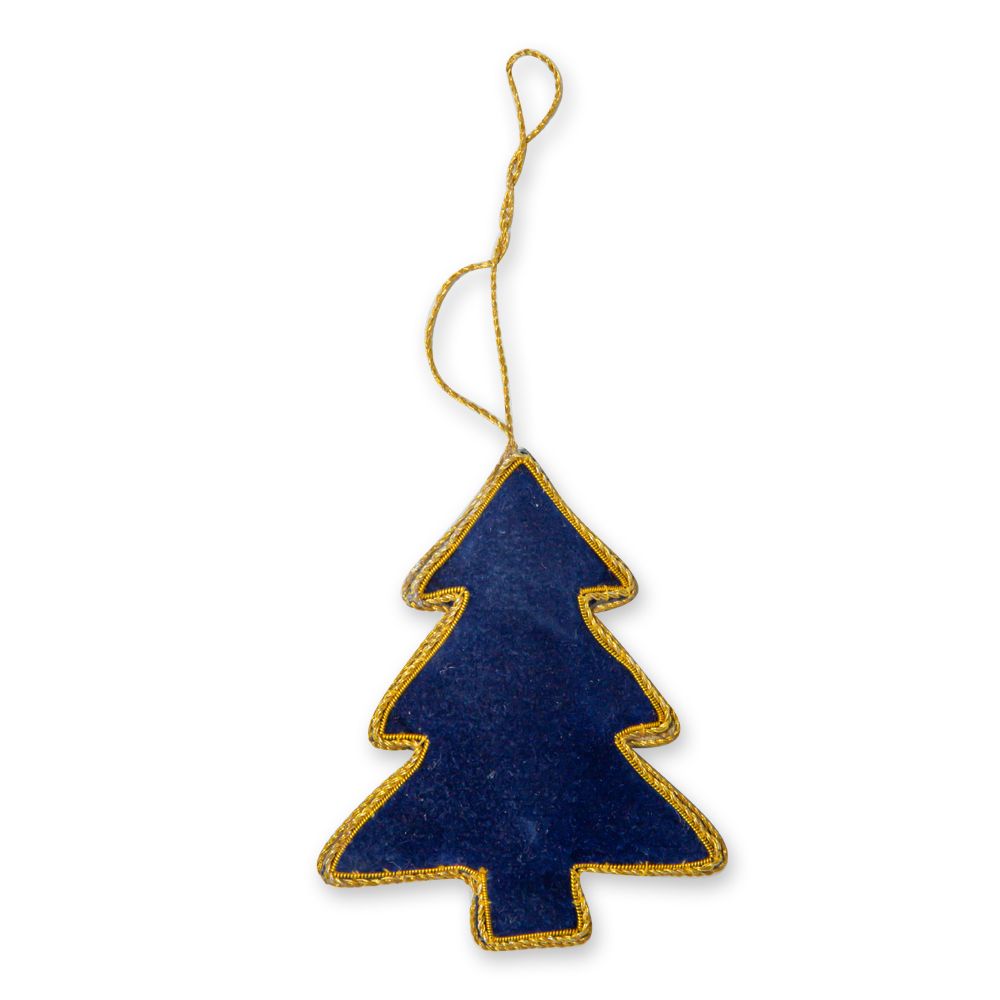 Jeweled Christmas Tree Ornament (Red or Royal Blue) - 260 Broadway Boutique