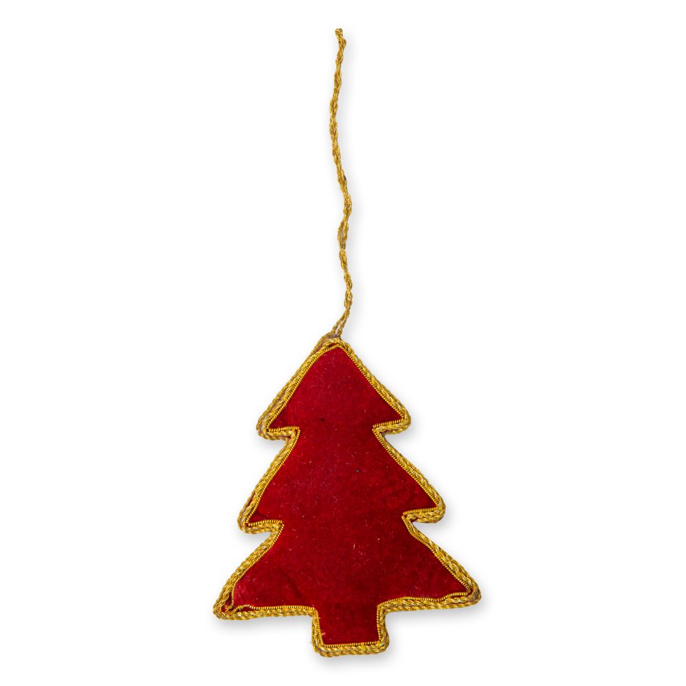 Jeweled Christmas Tree Ornament (Red or Royal Blue) - 260 Broadway Boutique