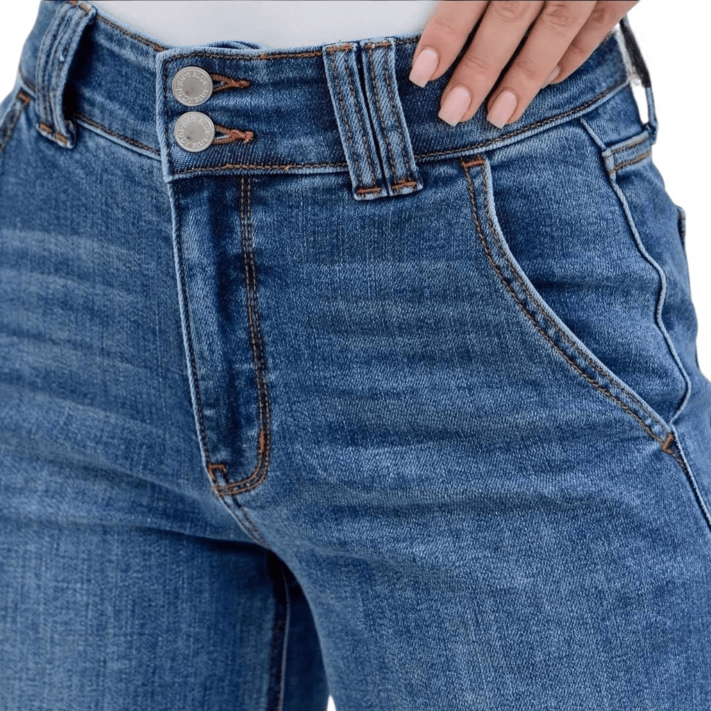 Judy Blue High Waist Double Button Wide Leg - 260 Broadway Boutique