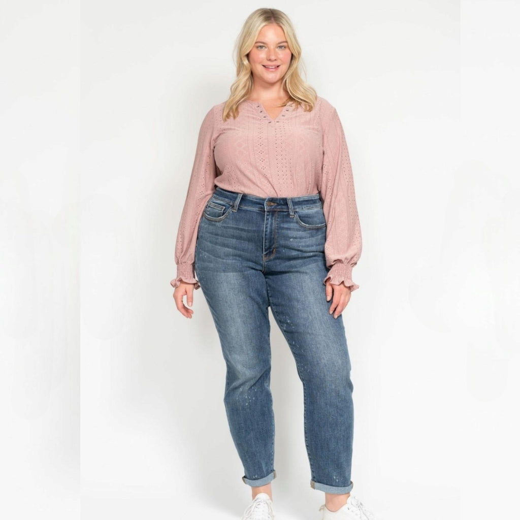 Judy Blues Plus Size Boyfriend Jeans - 260 Broadway Boutique