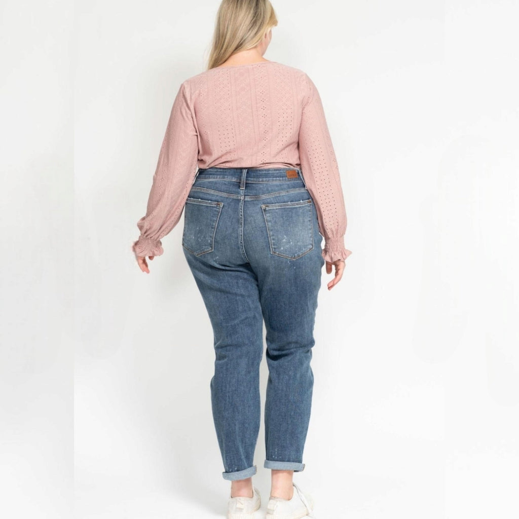 Judy Blues Plus Size Boyfriend Jeans - 260 Broadway Boutique