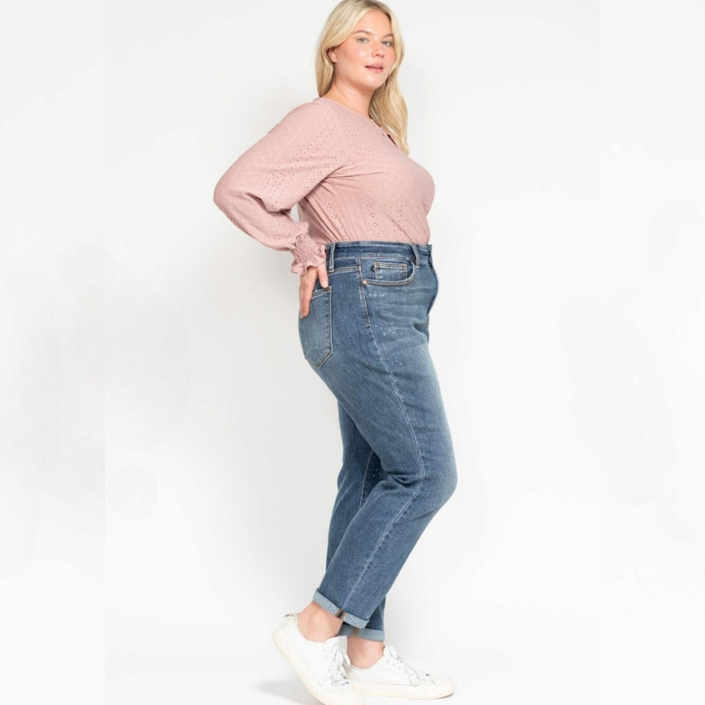 Judy Blues Plus Size Boyfriend Jeans - 260 Broadway Boutique