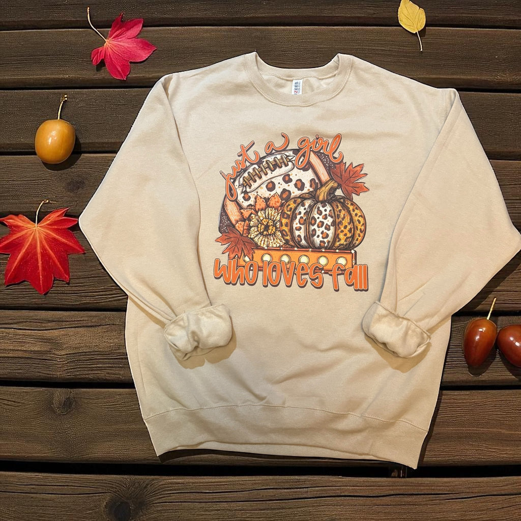 Just a Girl Who Loves FALL sweatshirt - 260 Broadway Boutique