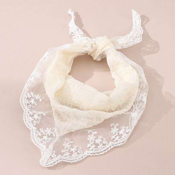 Lace Floral Bandana Hair Scarf - 260 Broadway Boutique