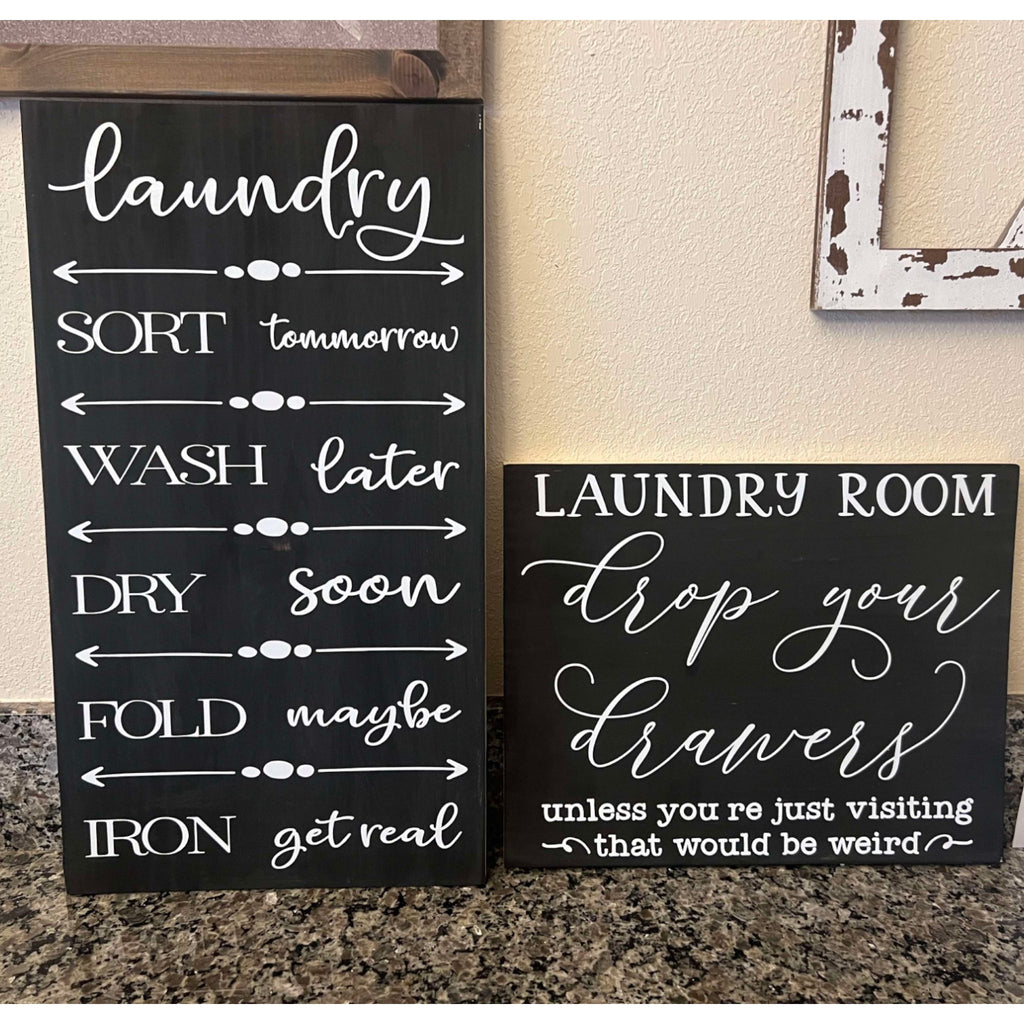 Laundry Room Signs (Sold Separately) - 260 Broadway Boutique