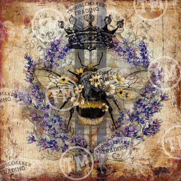 Lavender Queen Bee - Square Artwork - 260 Broadway Boutique