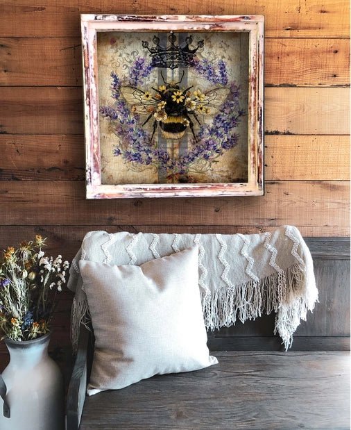 Lavender Queen Bee - Square Artwork - 260 Broadway Boutique