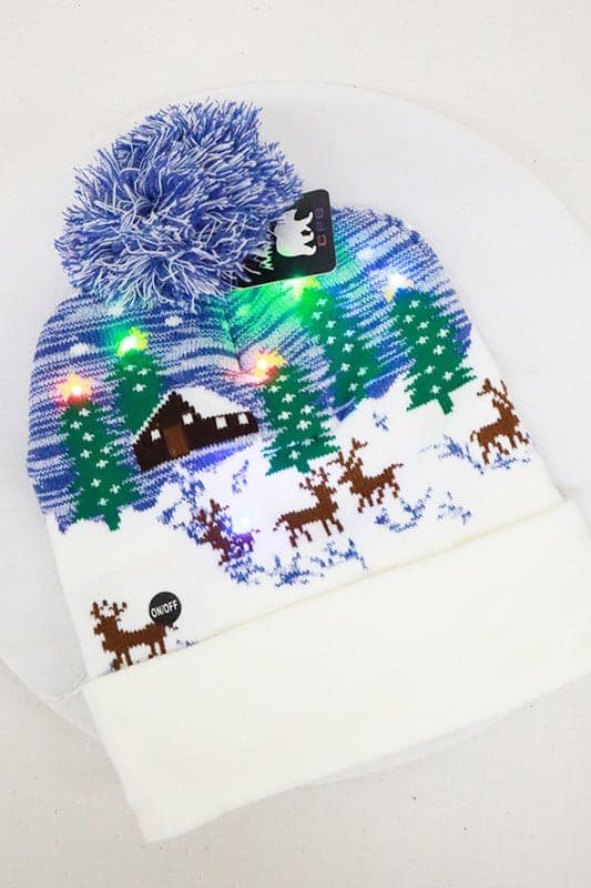 LED Light Up Christmas Beanie - 260 Broadway Boutique