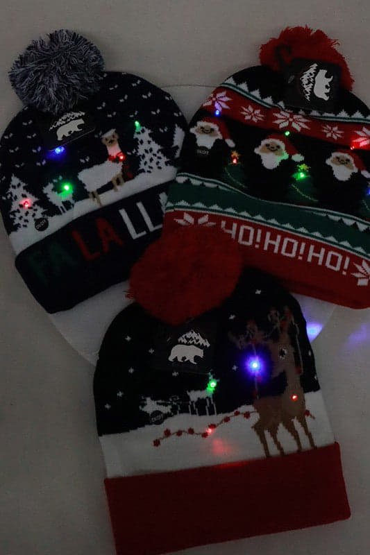 LED Light Up Christmas Beanie - 260 Broadway Boutique