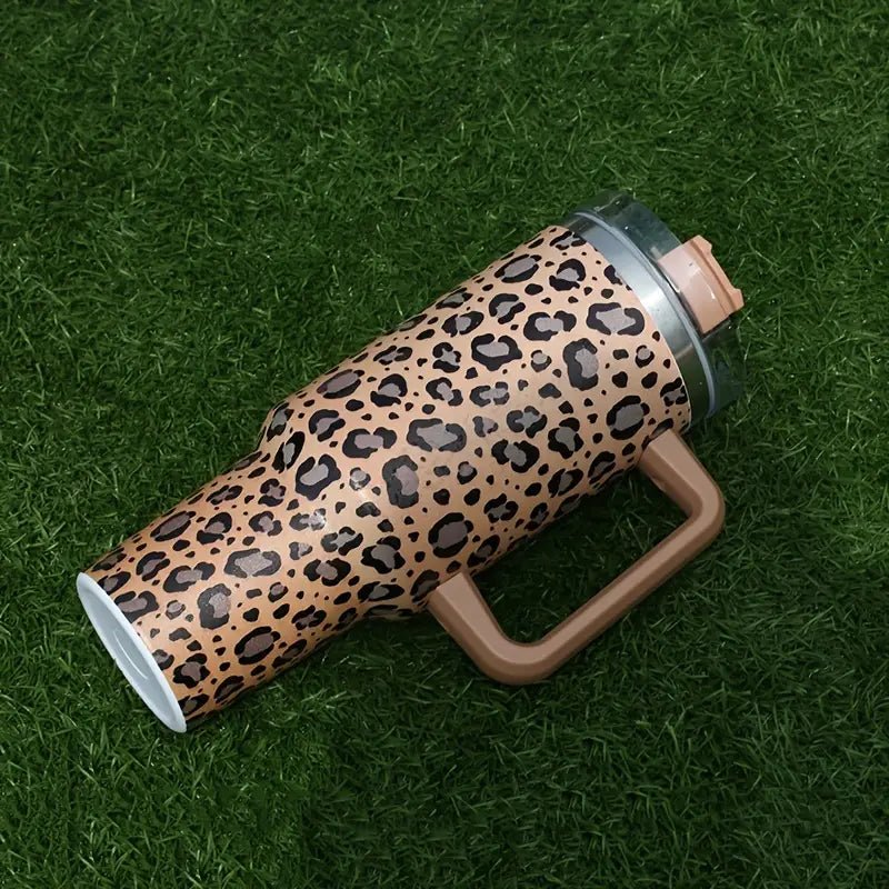 Leopard Print 40oz Tumbler (2 Colors) - 260 Broadway Boutique