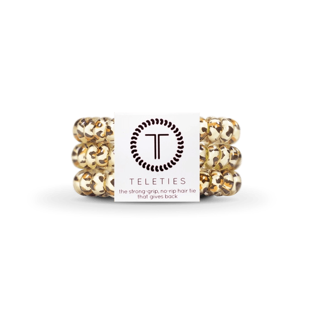 Leopard - Small Spiral Hair Coils, Hair Ties, 3 - pack - 260 Broadway Boutique