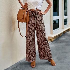 Leopard Wide Leg Pant - 260 Broadway Boutique