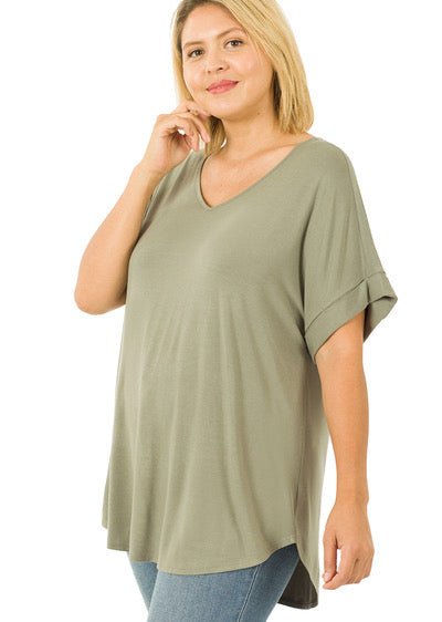 Light Olive Tee - 260 Broadway Boutique